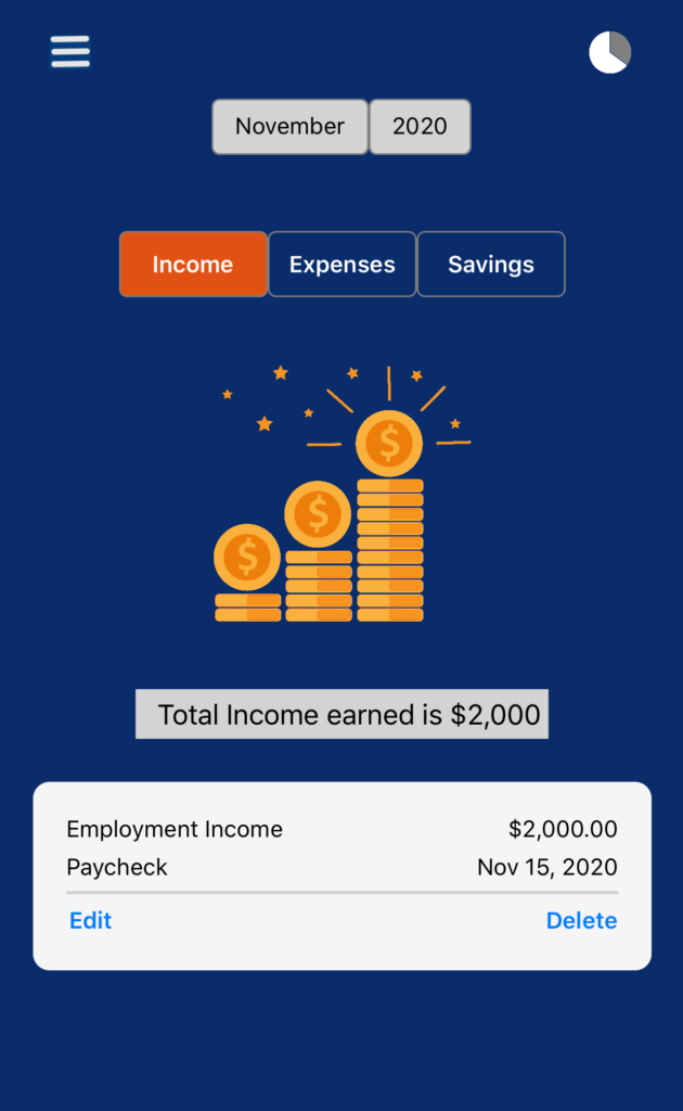 Monthly Income Tracker